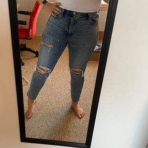 Gap Cigarette Jeans with rips size 30